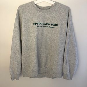 Grey upstate New York Sweatshirt
